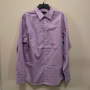 Men’s Structure Fitted Purple Long Sleeve Dress Shirt